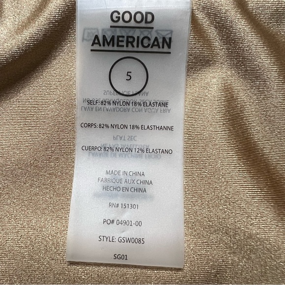 Good American High Shine Good Waist Cheeky Swim Bikini Bottom 5 2XL Women’s Sage - Picture 5 of 10